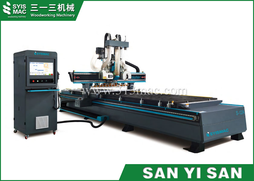 SYS-S12A 12 Tools Aluminum Plate CNC Router With Lengthened Table